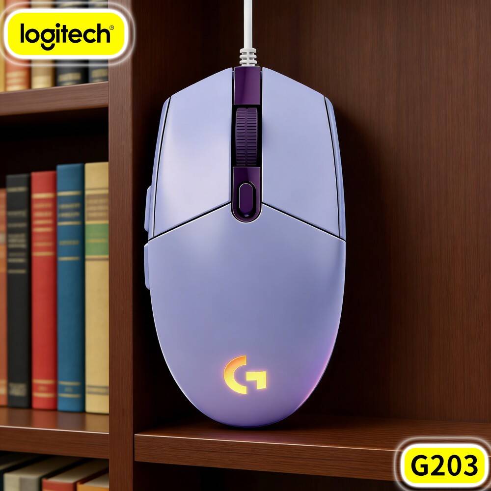 Logitech Mouse G203 - Проводная игровая мышь Logitech G203, практичная