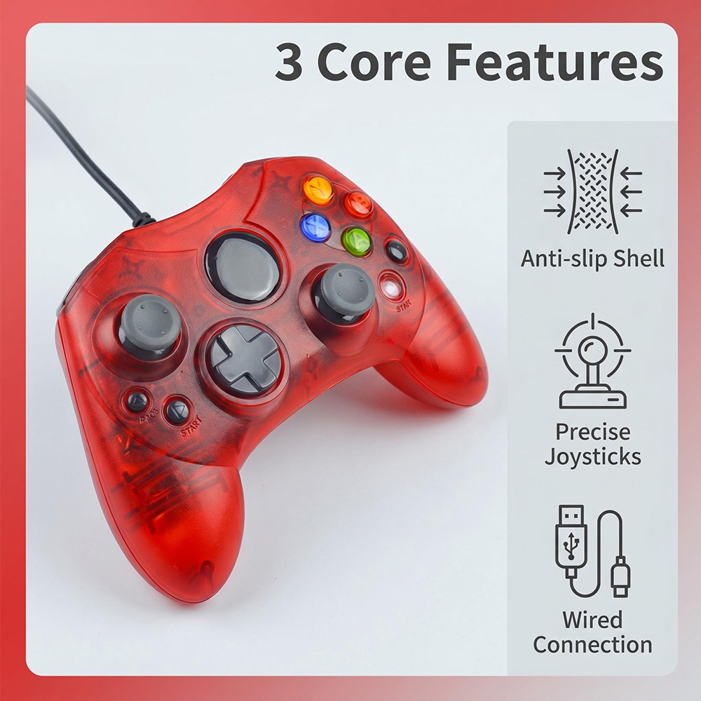 Retro Gaming Xbox Controller - Проводной игровой контроллер - игровая консоль