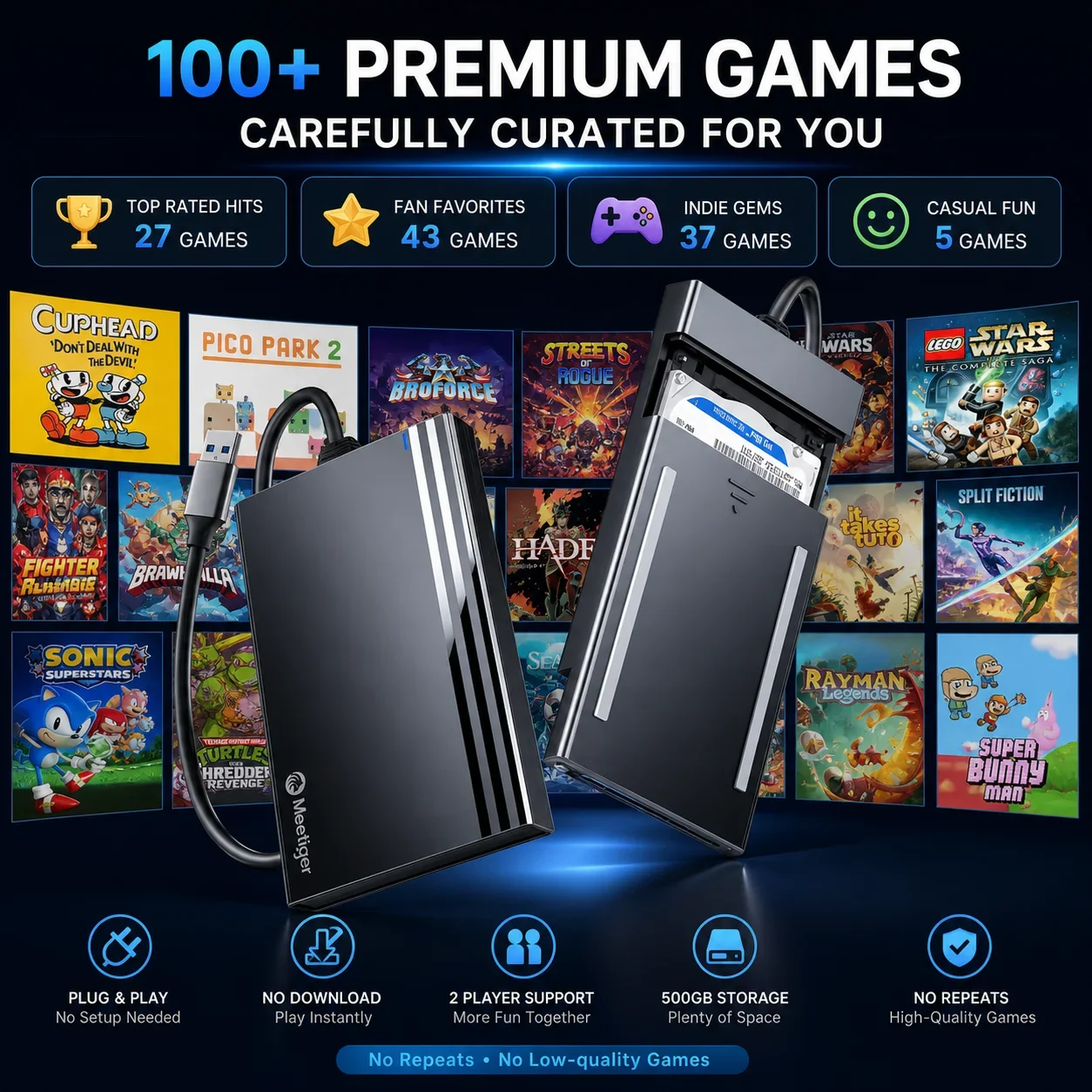 Игровая консоль ZieBuddy 500 Г – обзор и цена Retro Gaming Hdd